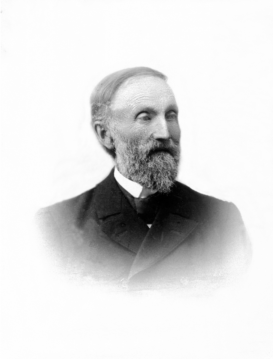 Anno Domkirkeodden, Portrett av lærer Gulbrand Olsen (1833-1912), Dæhli, Nes, Hedmark.