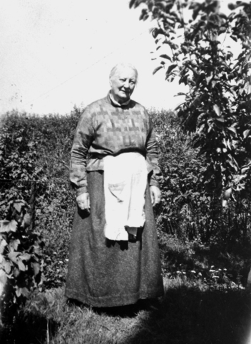 Anno Domkirkeodden, Marie Andersen. Født 1856 i Rønningen på Helgøya. Bodde i Kristiania/Oslo og virket som sydame.