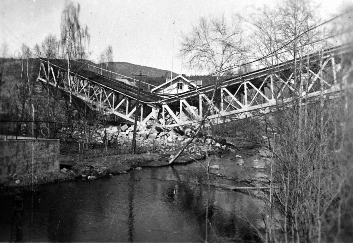 Anno Domkirkeodden, Den sprengte jernbanebrua i Moelv våren 1940.