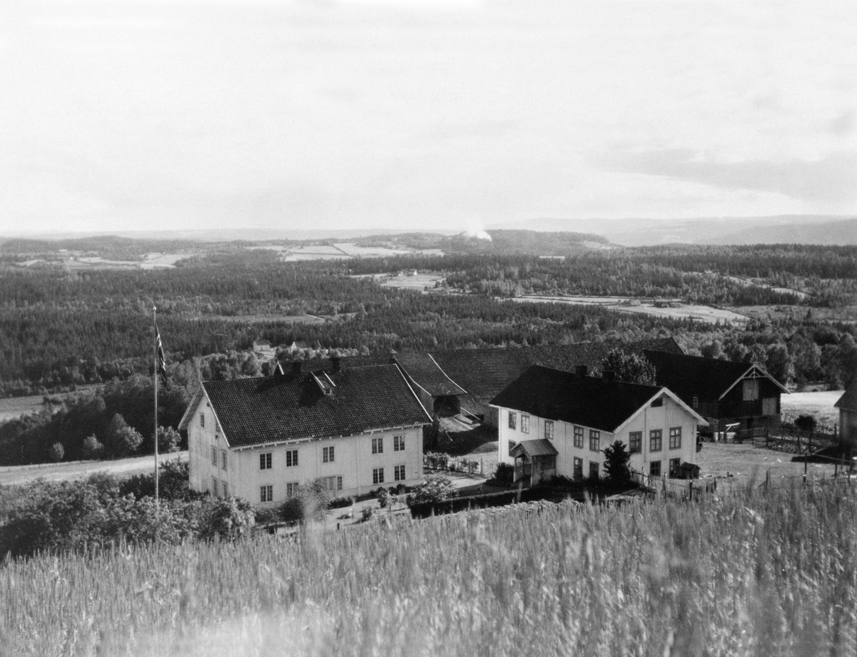 Anno Domkirkeodden, Eksteriør, Simenstad gard, Veldre, Ringsaker, sett fra nordøst, 1929.