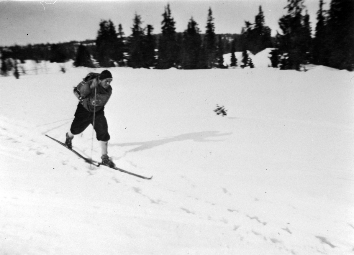 Anno Domkirkeodden, Birkebeinerrennet, Ringsaker, ukjent deltaker, trolig i 1946.