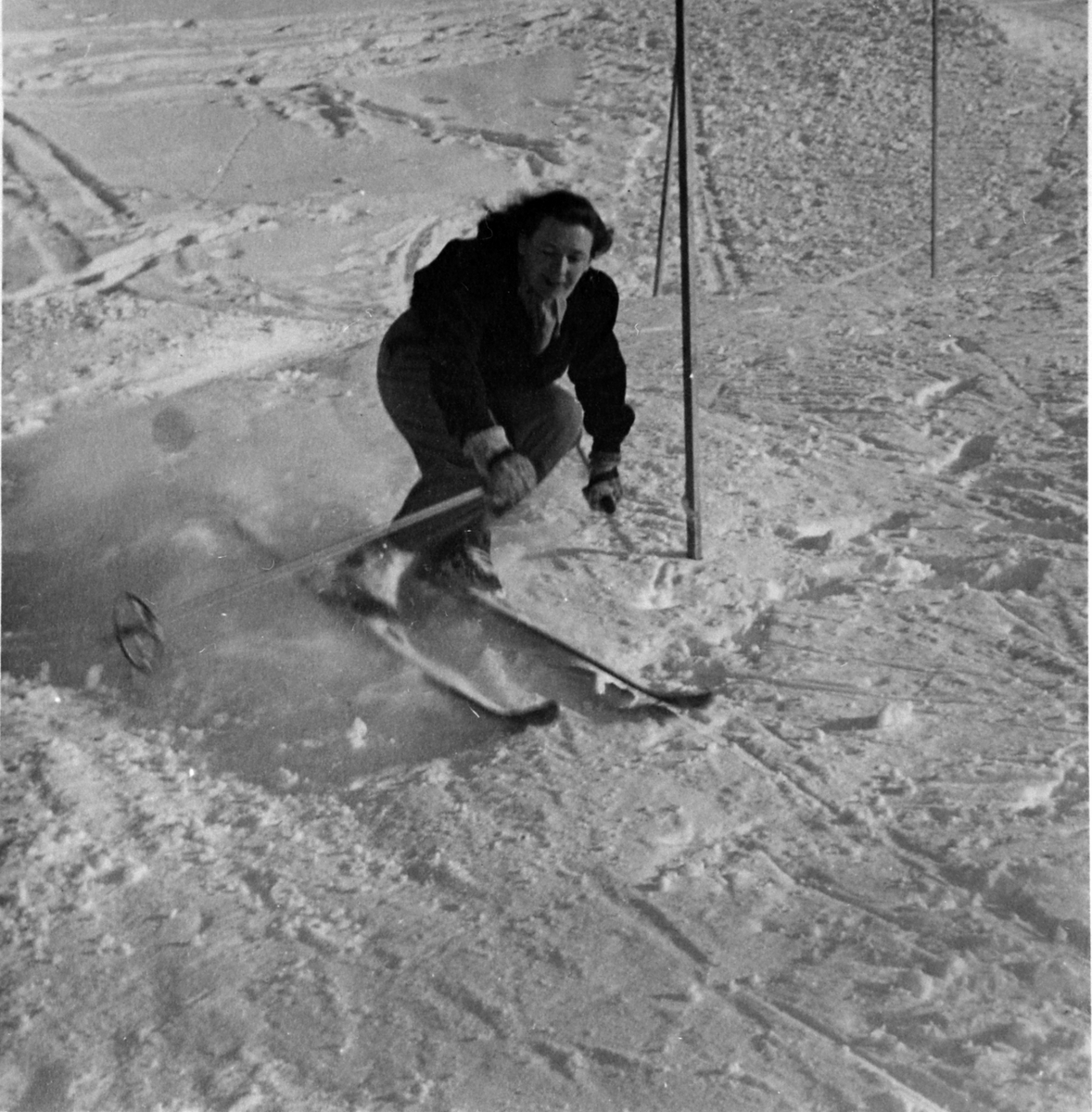 Anno Domkirkeodden, Sverre Viksmoen, kretsmester slalom i Bjørgeberget, 1937, Veldre Skiforening.