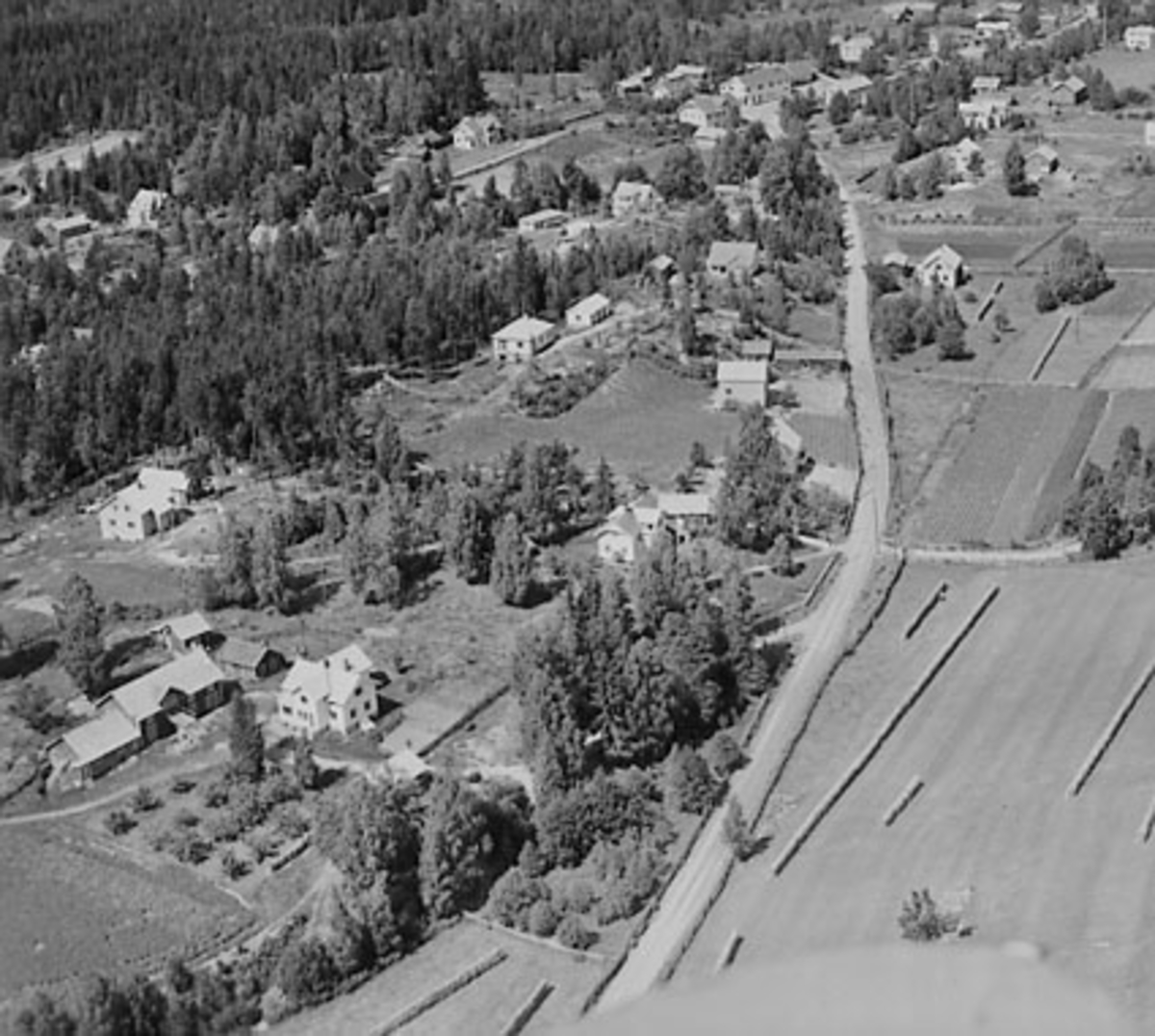 Widerøes Flyveselskap A/S, FLYFOTO VALLSET, GATA SENTRUM