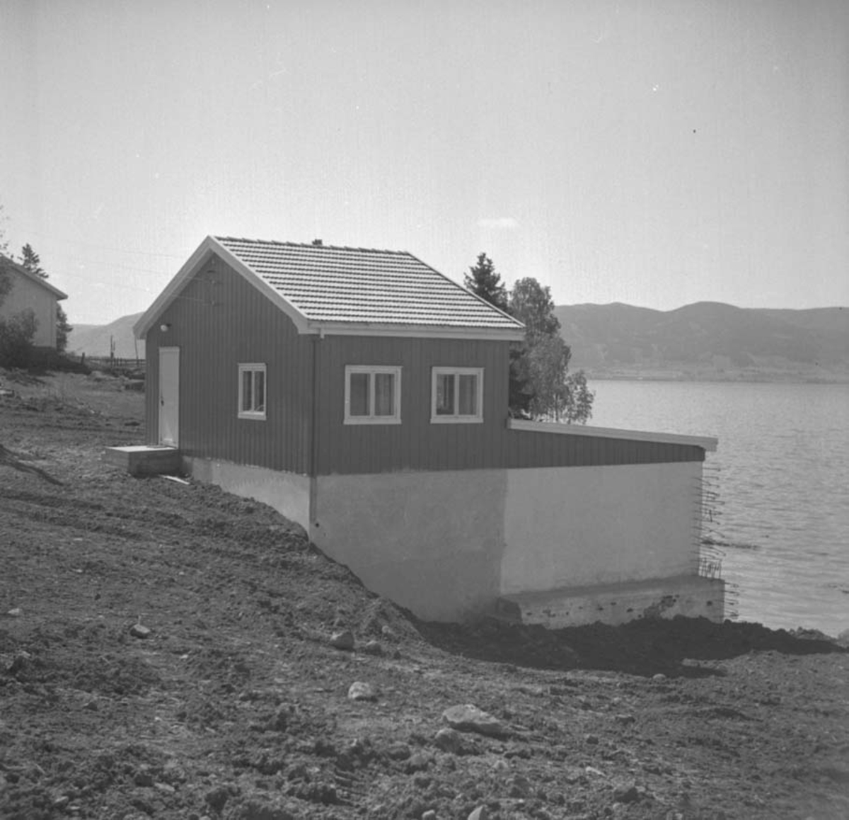 Anno Domkirkeodden, STANGE KOMMUNE, VANNVERKET, PUMPESTASJON, EKSTERIØR: FRANGSTUA, FRANGSTØEN PUMPESTASJON