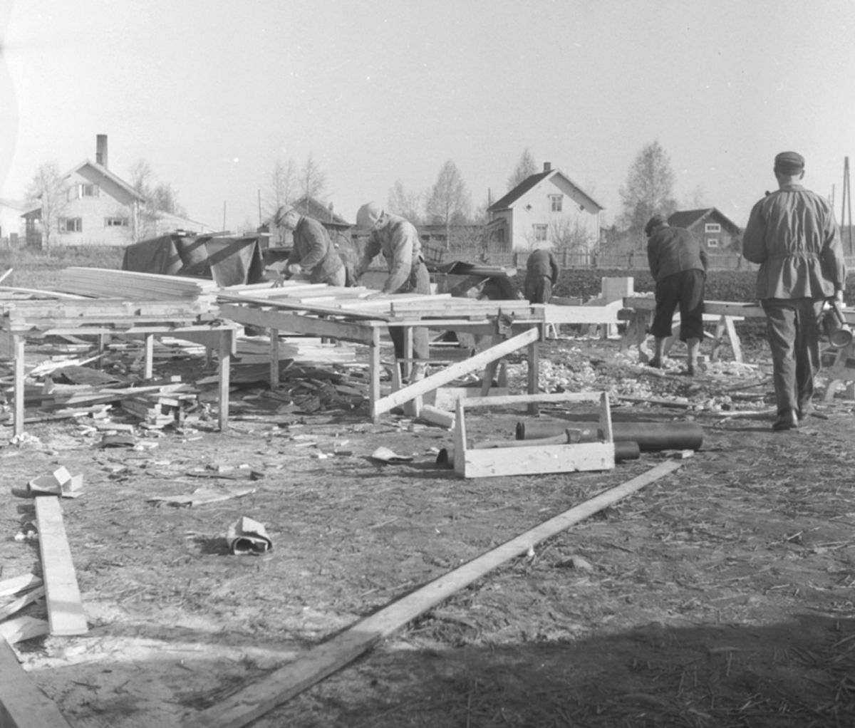 Anno Domkirkeodden, BYGGING, FELLESKJØPETS MØLLE, SILOEN BYGGES, FOLK ARBEIDER