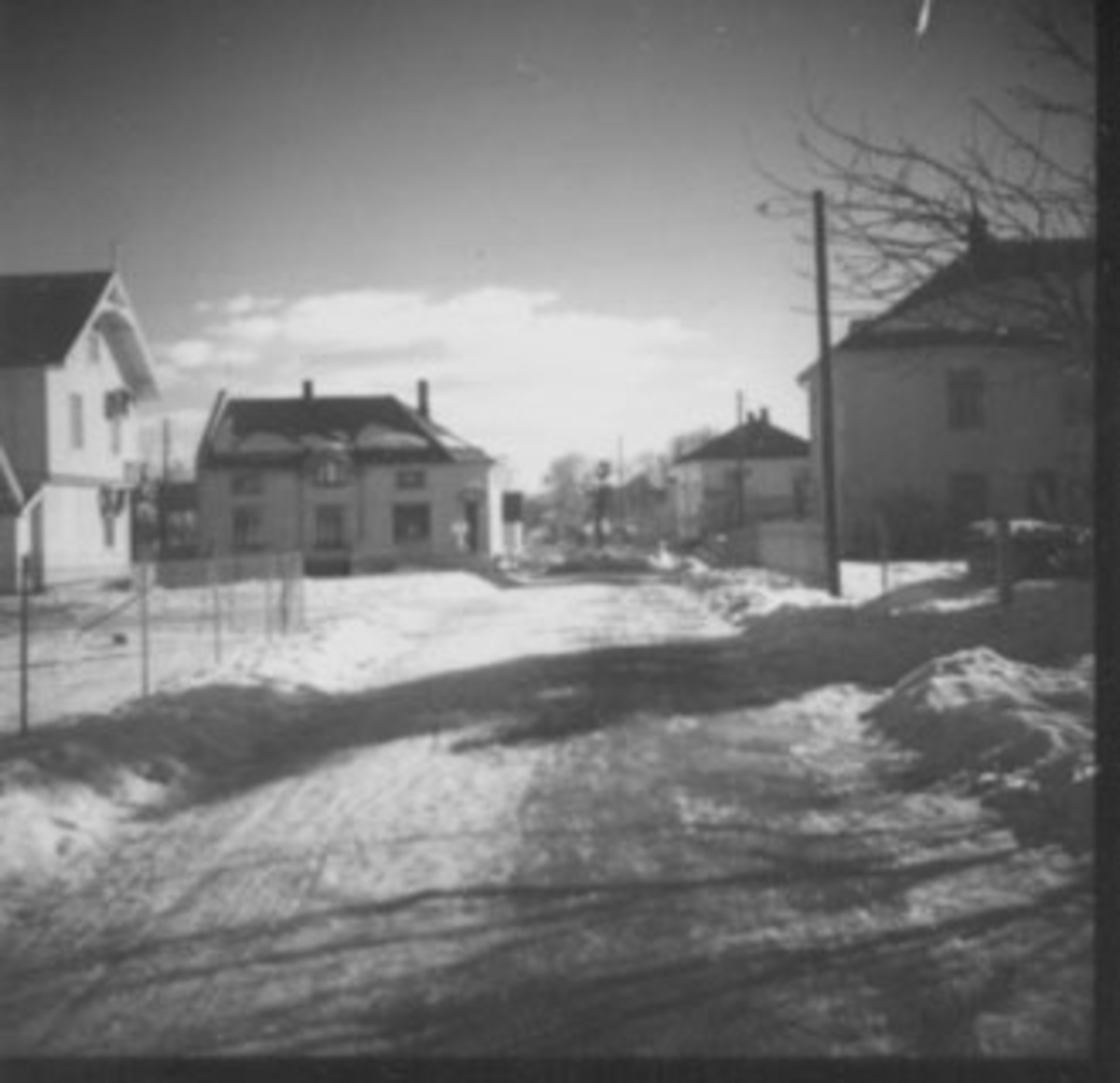 Anno Domkirkeodden, OVERSIKT STANGEBYEN, STORGATA. /SKOLEGATA. , ØVRE HOELS GÅRD, OTTESTADSGÅRD, THORESEN, ALF, FRAM, VINTER,