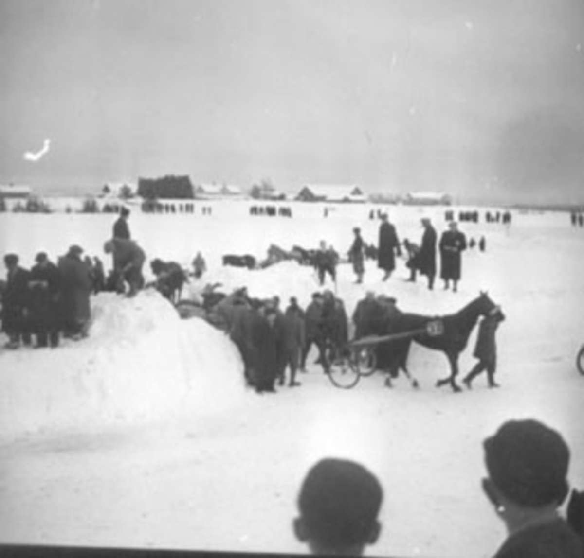 Anno Domkirkeodden, ÅPNING AV STANGE TRAVBANE, FINSTAD, MYE FOLK, HESTER MED SULKY, ROMEDAL,