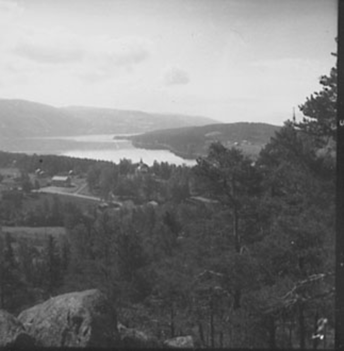 Anno Domkirkeodden, UTSIKT MOT TANGEN OG MJØSA FRA GJELLBERGET, TANGEN,