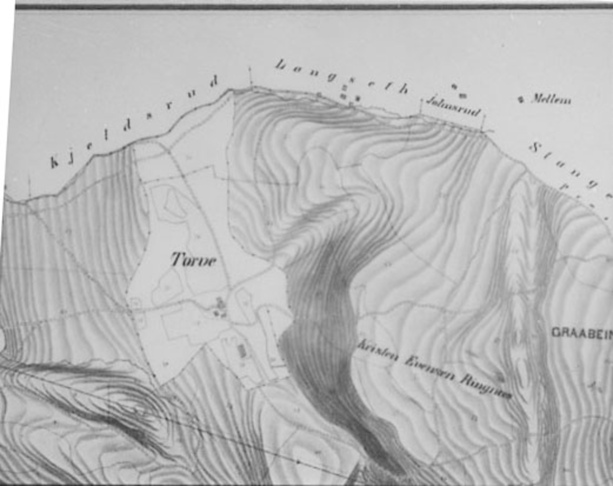 Normann Helger, Avfotografert kart, eiendommer ved Mjøsa. TORVE, SMÅBRUK, Espa, Stange.