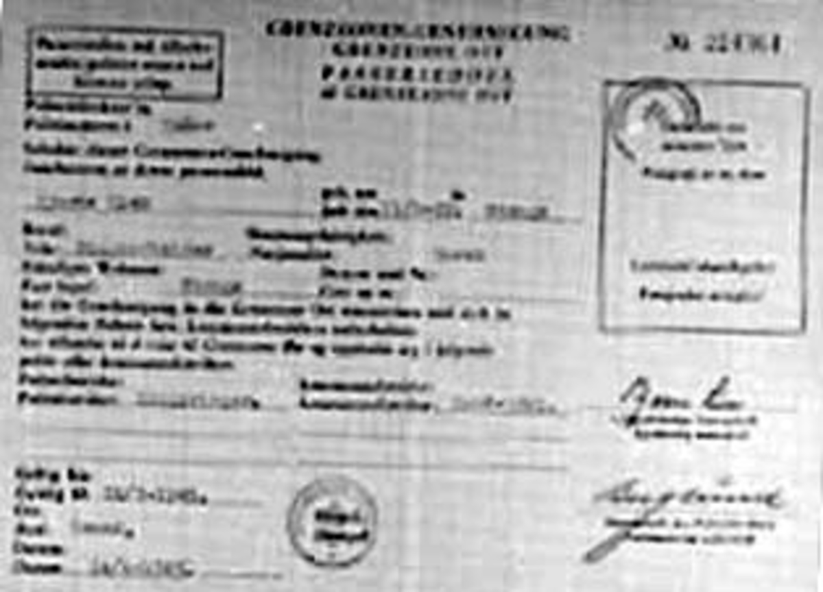 Anno Domkirkeodden, GRENESELOSBEVIS UNDER KRIGEN, EIER: BJARNE LIEN.