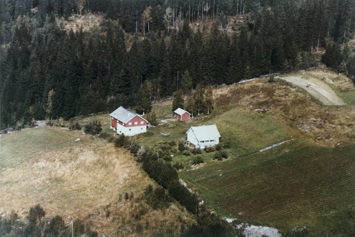 Anno Domkirkeodden, FLYFOTO, SOLBERG, UTSKILT FRA SKJELSET ØSTRE I 1939. OSVALD OG SIGNE SKJELSET BYGDE SITT HJEM HER.