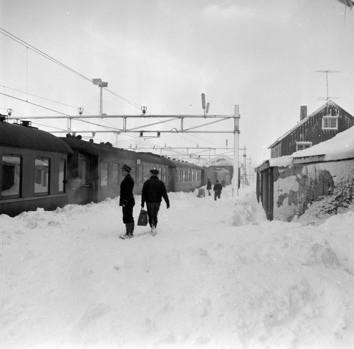 Adolf Skjegstad, FINSE JERNBANESTASJON, VINTER, PERSONTOG