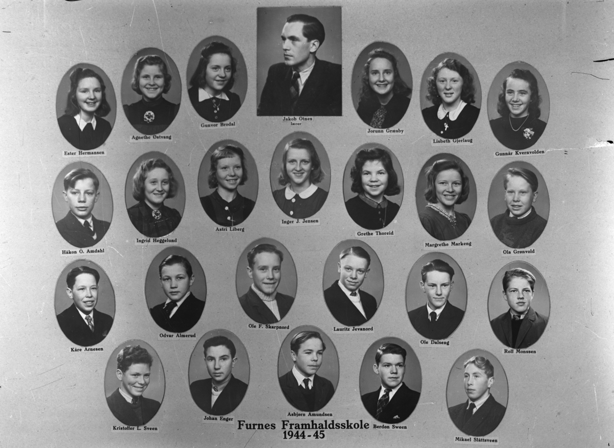 Christian Grundseth, FURNES FRAMHALDSKOLE, M/NAVN, 1944-45