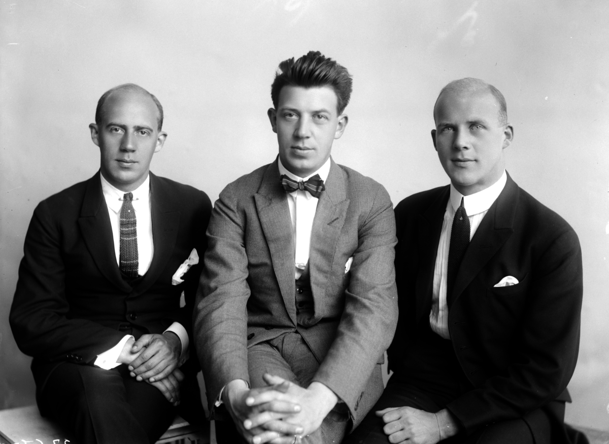 Christian Grundseth, ARVESCHOUG, BRØDRENE, GR: 3, Brødrene Harald, Erik og Hans Arveschoug.