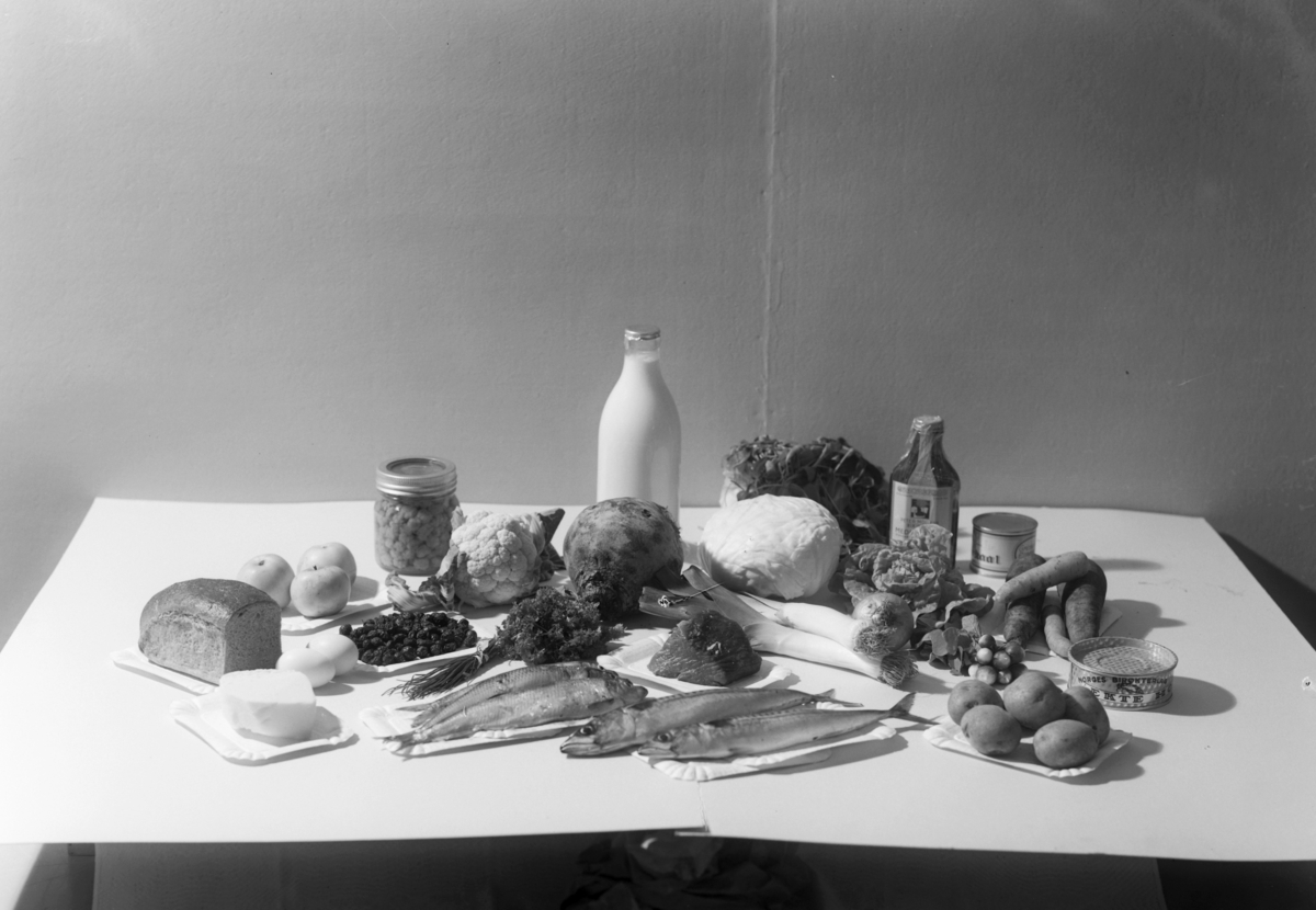 Christian Grundseth, SCHØNBERG-ERKEN FRU, MAT OG DRIKKE, SUNT KOSTHOLD, FISK, BRØD, GRØNNSAKER, MELK, HERMETIKK, TRAN