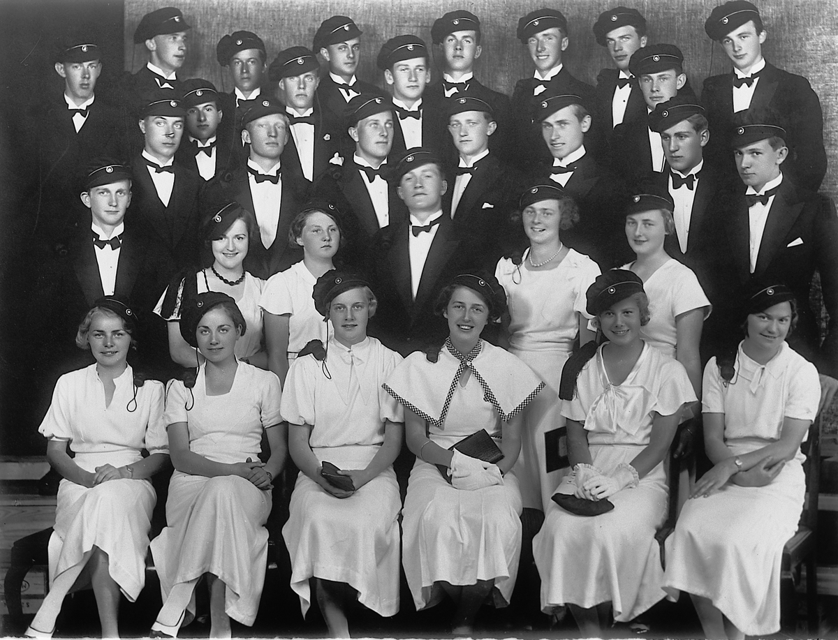 Christian Grundseth, STUDENTER. GRUPPE. MED STUDENTLUER, HAMAR KATEDRALSKOLE.