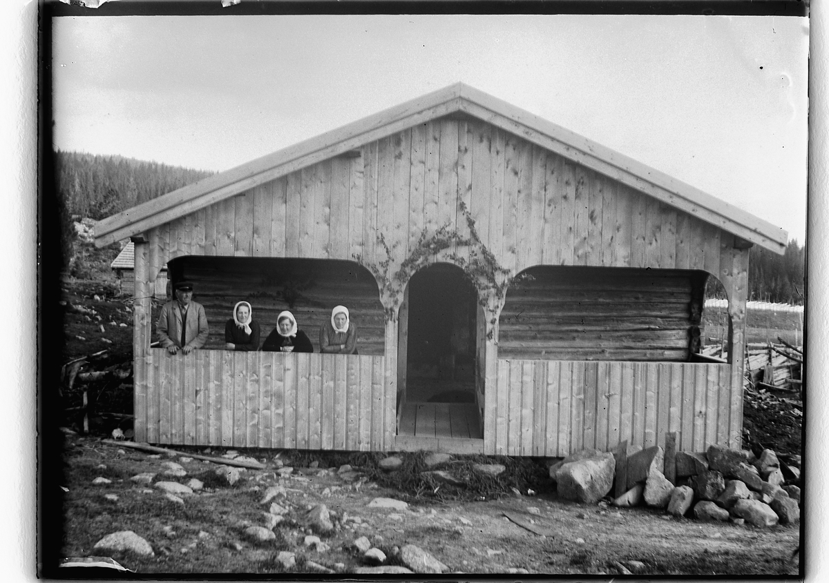 Ole Hansen Løken, GAMMELSKOLLA SETER, STØRHUSET TIL LØKEN GARD, 4 UKJENTE.