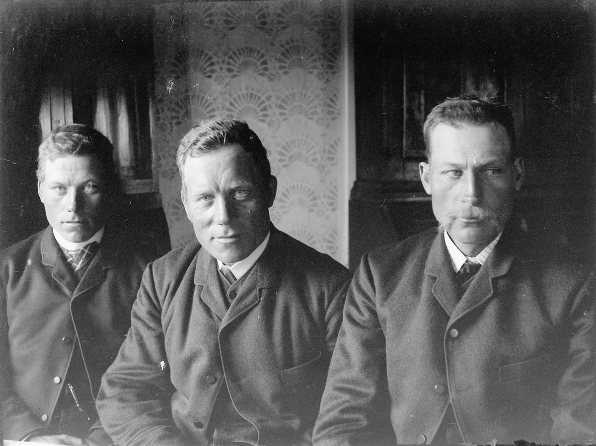 Ole Hansen Løken, TRE MENN, UKJENTE.