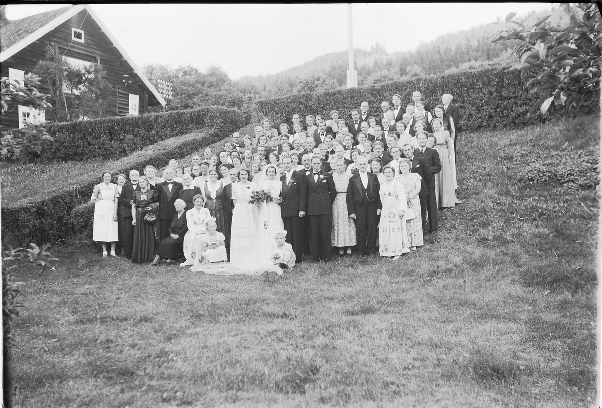 Håkon Prestkværn, Bryllup. Brudeparet og gjester.
