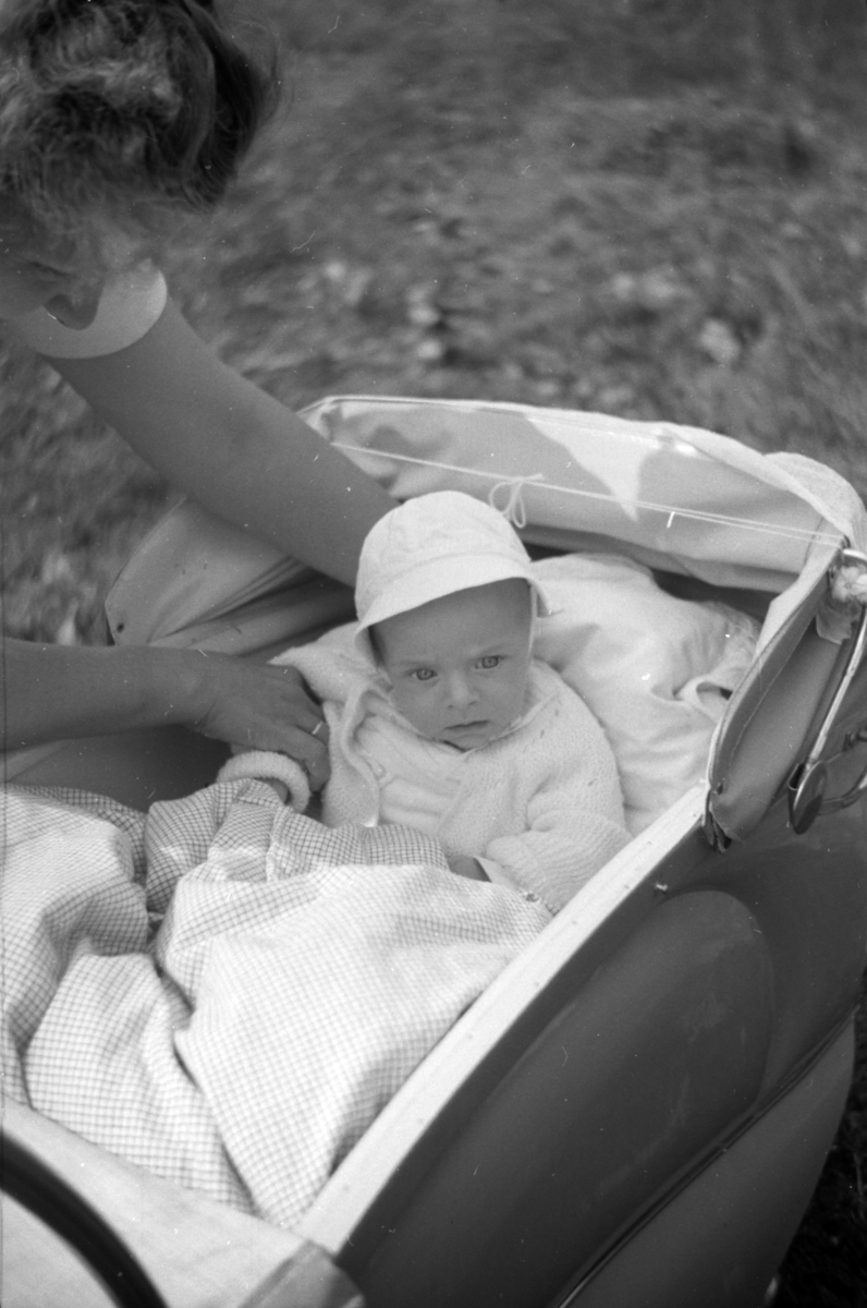 Håkon Prestkværn, Ukjent kvinne med baby i barnevogn.