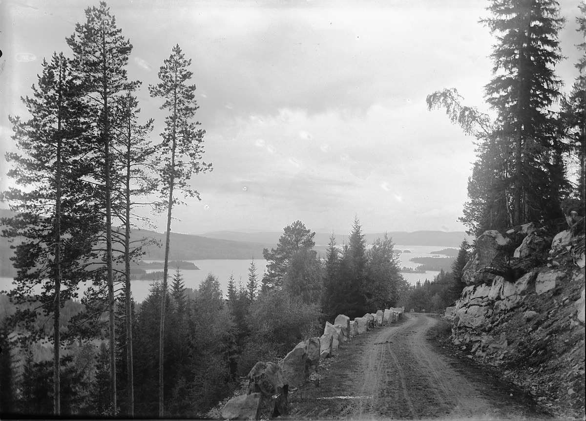 Kristoffer Horne, LANDSKAP MED NÆRA I BAKGRUNNEN, NY VEG FRA ELLEFSÆTERHØGDA NED MOT BØVRA, Rennebergsvegen, STABBESTEINER.