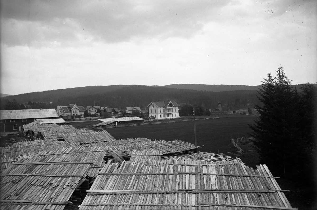 Ole Hansen Løken, MOELVEN BRUG, LAGERSKUR FOR SAGBRUK VED MOELVEN STASJON. Lundemo.