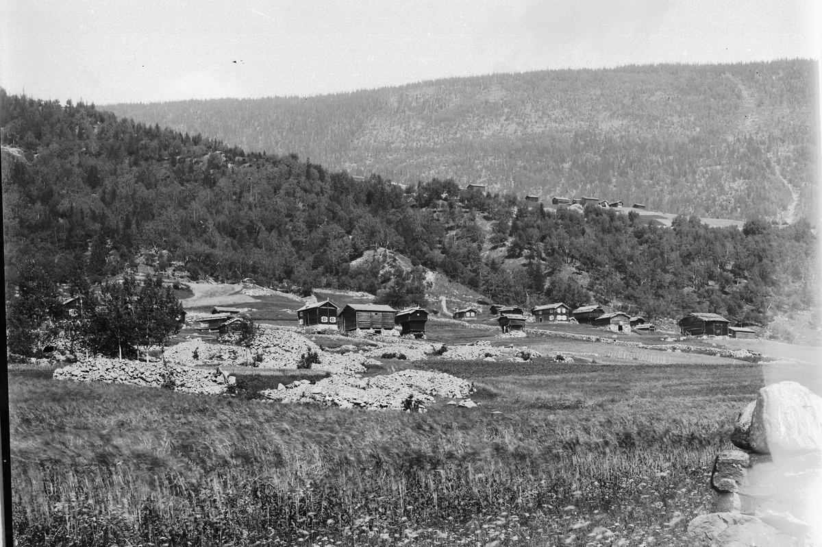 Hans Emil Erichsen, Bebyggelse på ukjent sted i Gudbrandsdalen.Kan være baksida mellom Vinstra og Kvam? Litt nord for hengebrua? Eller Fryasletta?