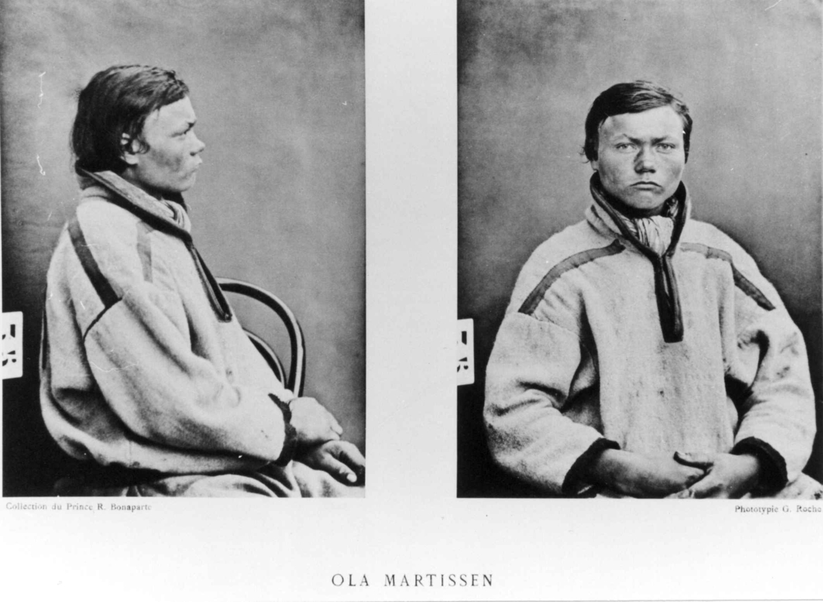 G. Roche, Roland Bonaparte sin samling. Portrett av Ola Martissen. Inngår i Bonapartes sameportretter som nr. 35. Bonaparte