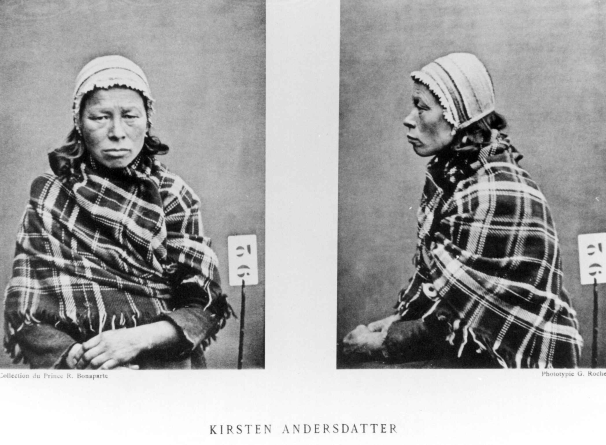 G. Roche, Roland Bonaparte sin samling. Portrett av Kirsten Andersdatter. Inngår i Bonapartes sameportretter som nr. 92. Bonaparte