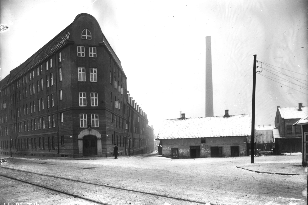 Nanna Broch, Ant. Freia, sjokoladefabrikk, Rodeløkka, Oslo. Fra boliginspektør Nanna Brochs boligundersøkelser i Oslo 1920-årene.