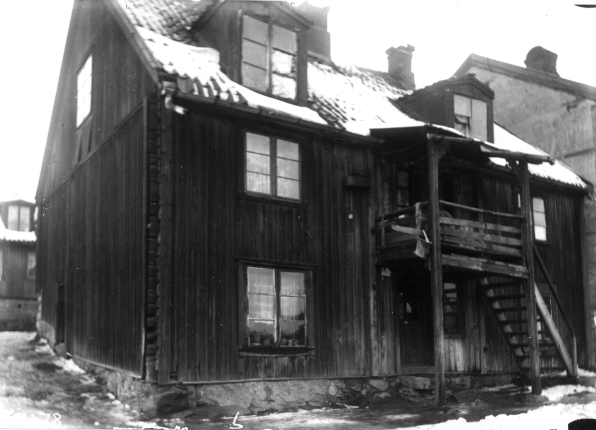 Nanna Broch, Bolighus, trebygning, muligens Rodeløkka, Oslo. Fra boliginspektør Nanna Brochs boligundersøkelser i Oslo 1920-årene.
