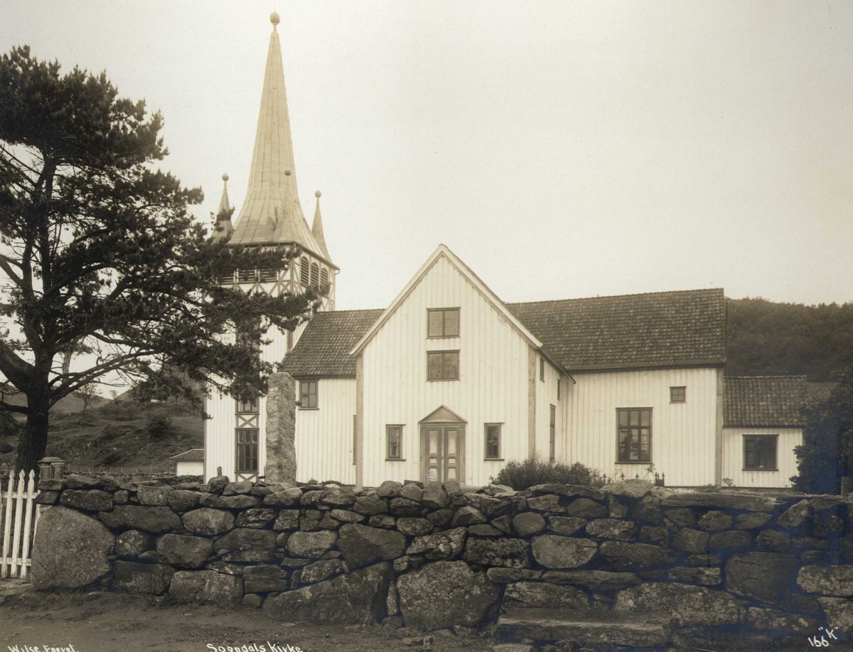 Anders Beer Wilse, Sokndal kirke, Sokndal, Rogaland. Fotografert 1912.
