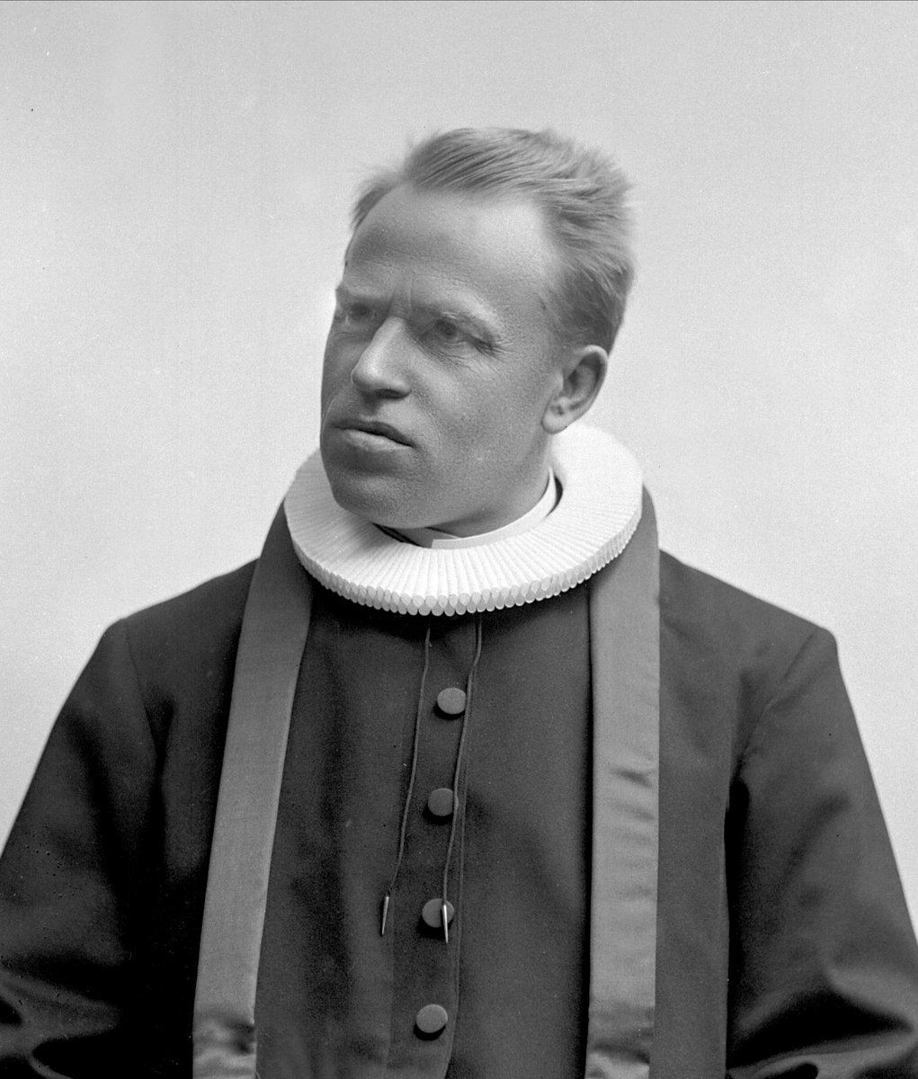 Gustav Borgen, Portrett, mann i prestedrakt. Pastor Funnemark.