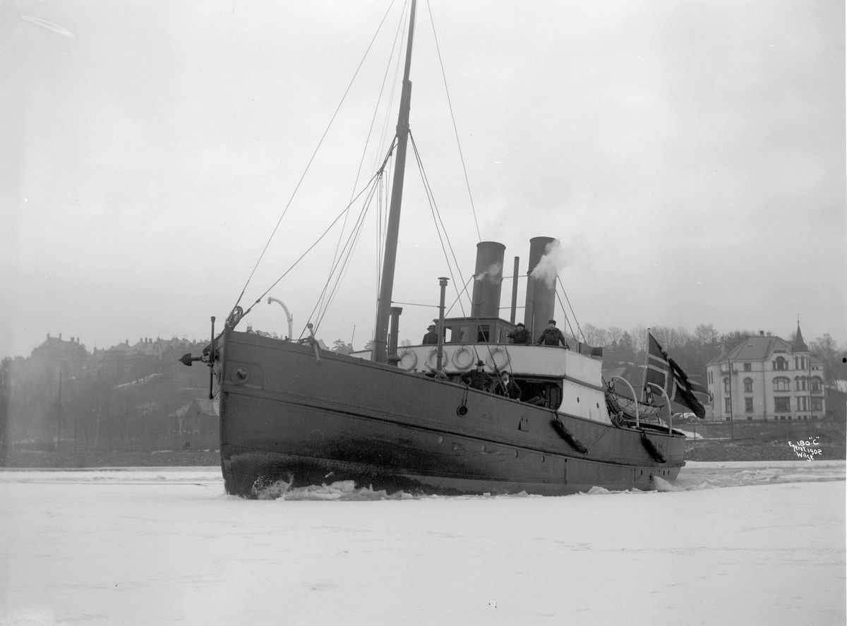 Anders Beer Wilse, D/S Mjølner (b. 1878, Kockums Mekaniske Verksted, Malmø), under fart