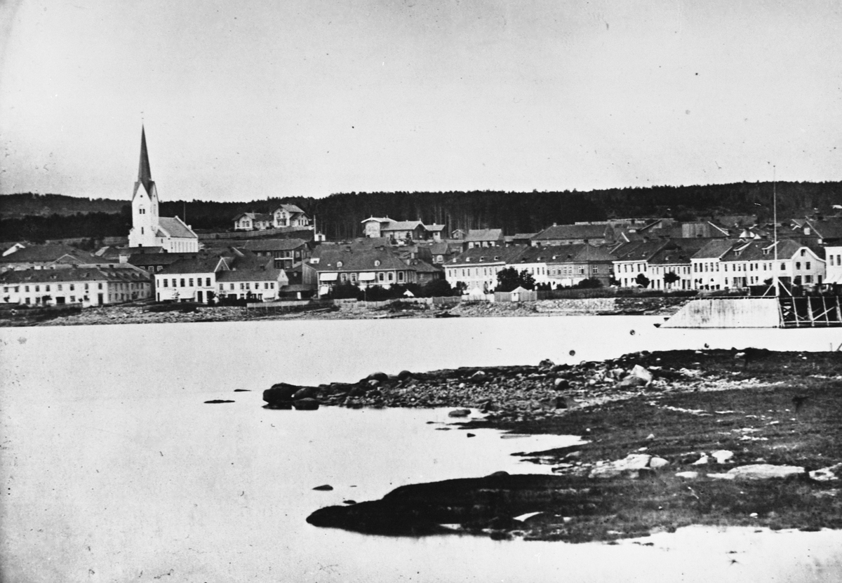 Anno Domkirkeodden, BYPANORAMA, STRANDGATA. , HAMAR DOMKIRKE, HAMARBUKTA, SAGATUN.