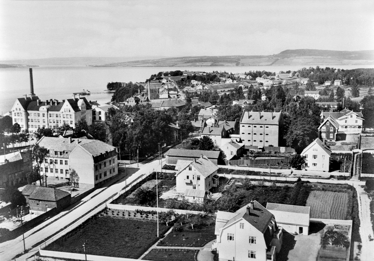 Anno Domkirkeodden, OVERSIKT BEBYGGELSEN I VESTBYEN, RAMHA, HAMAR FENGSEL, MELKEFABRIKKEN, BEBYGGELSEN PÅ STORHAMAR I BAKGRUNNEN