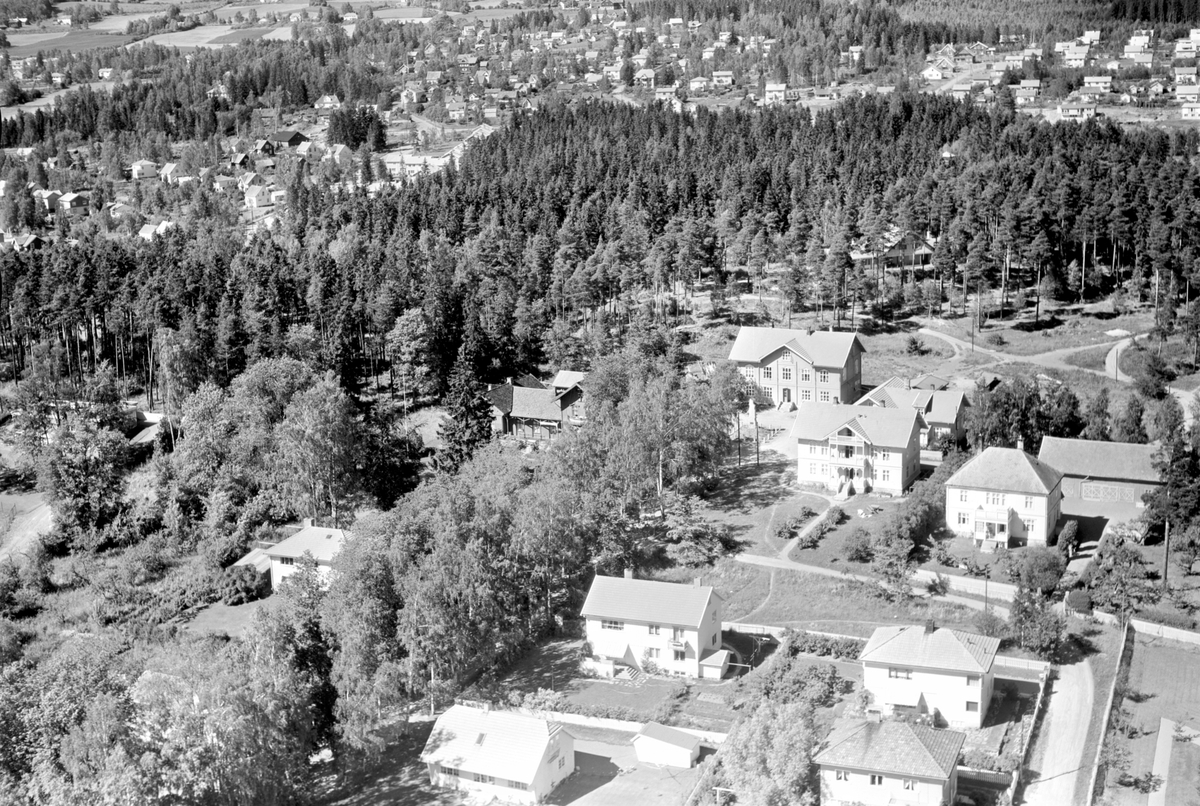 Widerøes Flyveselskap A/S, FLYFOTO, SAGATUN, ANKERSKOGEN, HULDA GARBORGSVEG/ANKERVEGEN