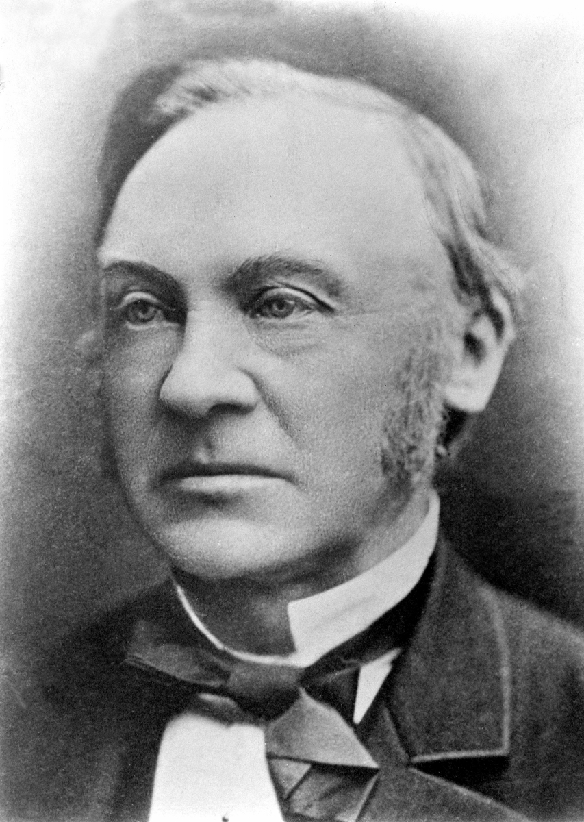 Anno Domkirkeodden, PORTRETT: CHRISTIAN FREDRIK STOUD PLATOU, 1824 - 1883, AJER GÅRD, HANDELSBORGER 19. MAI 1849, FORMANN AV HAMAR HANDELSSTANDS FORENING 1854, 1856, 1862. Verv i Oplandske Kreditbank, administrator ved filialen 1855-1876, banksjef sammested 1864-1876 i Olandske Kreditbank 1877-1883.