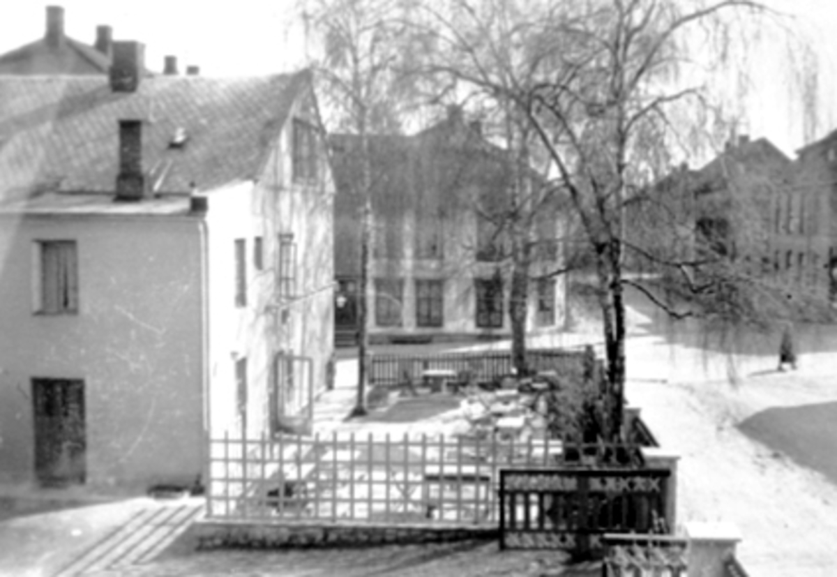 Anno Domkirkeodden, Ramseth kafe, Torggata 101, Hamar. Uteservering. Ramsethgården.