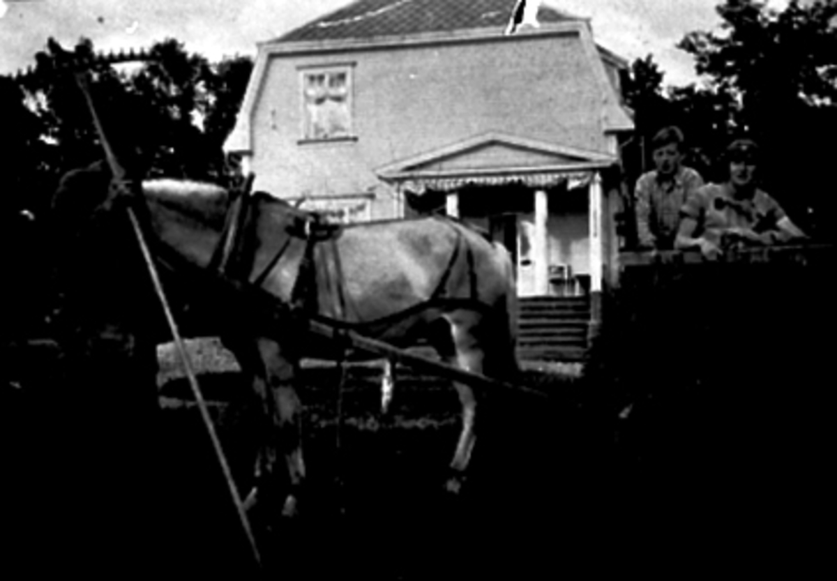 Anno Domkirkeodden, Isak "Vognmann", eller Isak Andersen, bodde i Hegsvoldgården, solgte ved og drev vognmannstrafikk. Han hadde vedlager nede ved Brygga. Han døde i 1937, 77 år gammel. Han var militærvakt ved Svartbekkens henrettelse. Hest, høyvogn, rive, ukjente på høylasset.