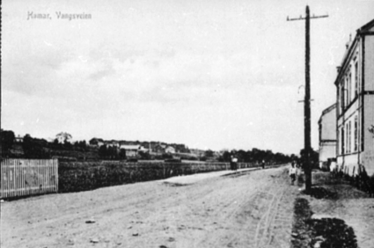 Anno Domkirkeodden, OVERSIKT VANGSVEGEN FØR UTBYGGING, RØHNEGÅRDEN, FOLKPostkort.