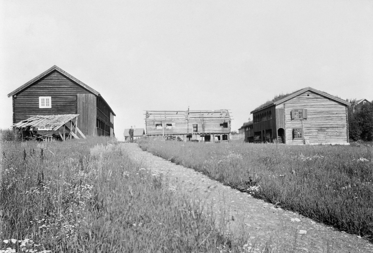 Anno Domkirkeodden, HEDMARKSTUNET, BOLSTADBYGNINGEN UNDER OPPFØRELSE, HDH. 12, HEDMARKSMUSEET OG DOMKIRKEODDEN
