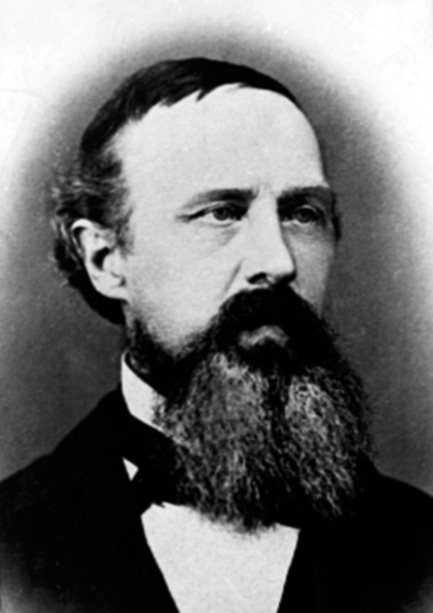 Anno Domkirkeodden, PORTRETT:BOKHANDLER H. A. SAMUELSEN, 10-09-1821 - 22-10-1887, ORDFØRER I HAMAR: 1854, 1856, 1860, 1862, 1864, 1867 FORMANN I HAMAR HANDELSSTANDS FORENING I 1857-59.