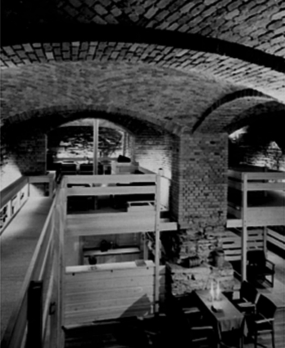Anno Domkirkeodden, HAMAR BRYGGERI, BRYGGERIGATA 12, GILDEHALLEN ETTER OMBYGGING, INTERIØRARKITEKT EDVIN HELSETH