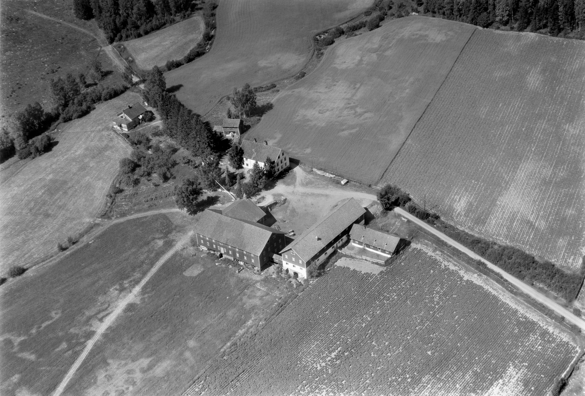 Anno Domkirkeodden, Flyfoto av Strammerud gard, Furnes, Ringsaker.