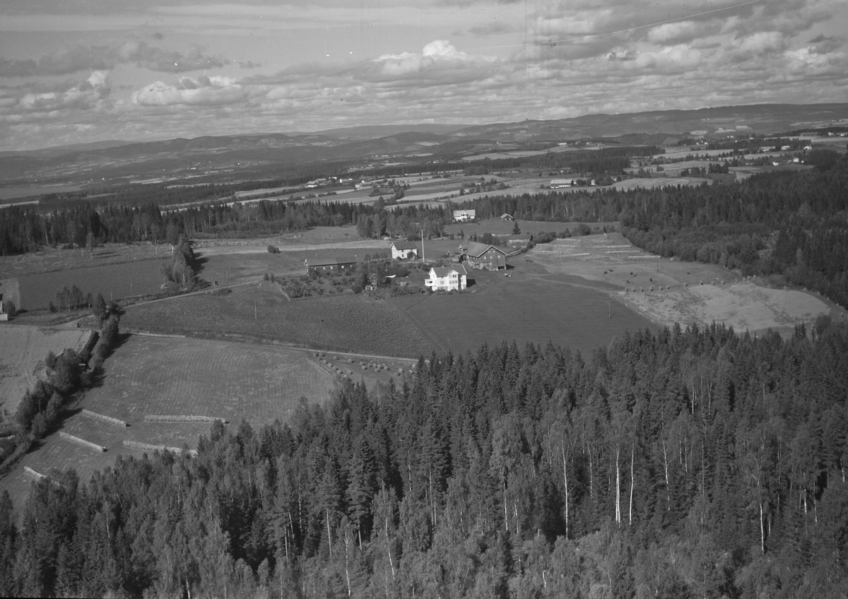 Anno Domkirkeodden, Flyfoto av Purkilstad, Stavsjø, Hedmark.