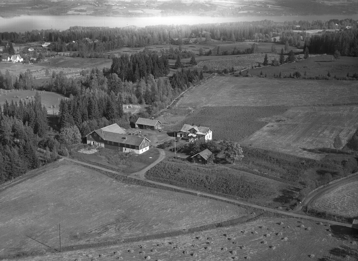 Anno Domkirkeodden, Flyfoto, gardsbruk, Jemli, Nes, Hedmark.
