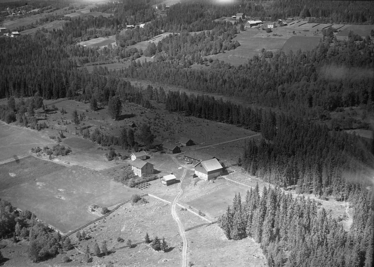 Anno Domkirkeodden, Flyfoto av Lonbakken, Brøttum, Ringsaker.