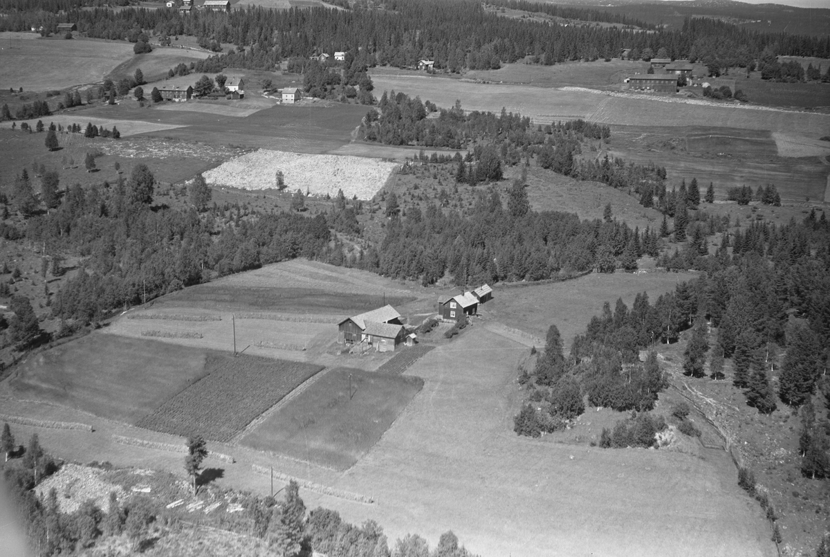 Anno Domkirkeodden, Flyfoto av Enger gard, Lismarka, Ringsaker.