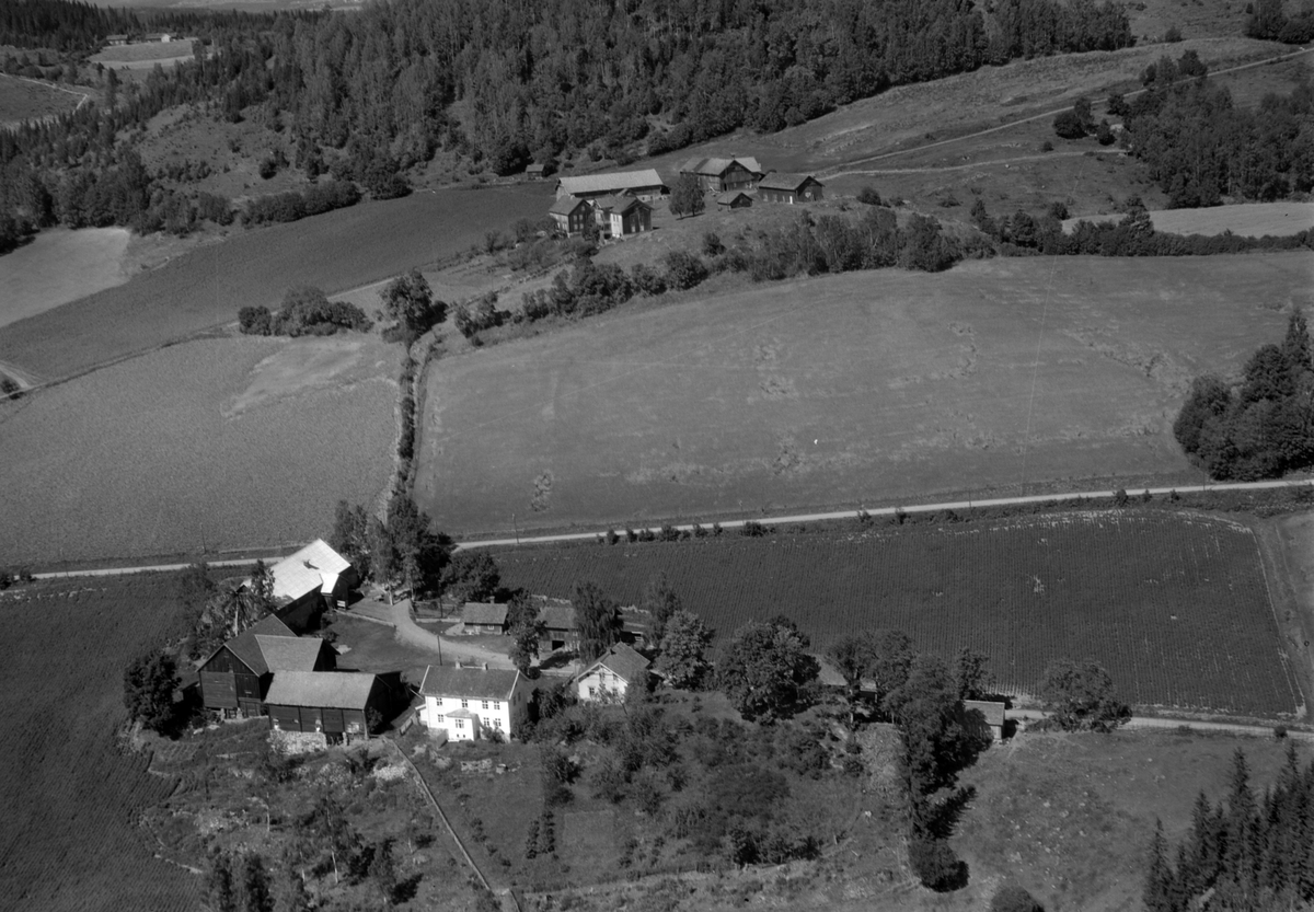 Widerøes Flyveselskap A/S, Flyfoto av Skyberg øvre og nedre, Ringsaker.